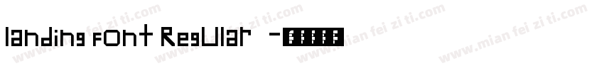 landing font Regular字体转换
